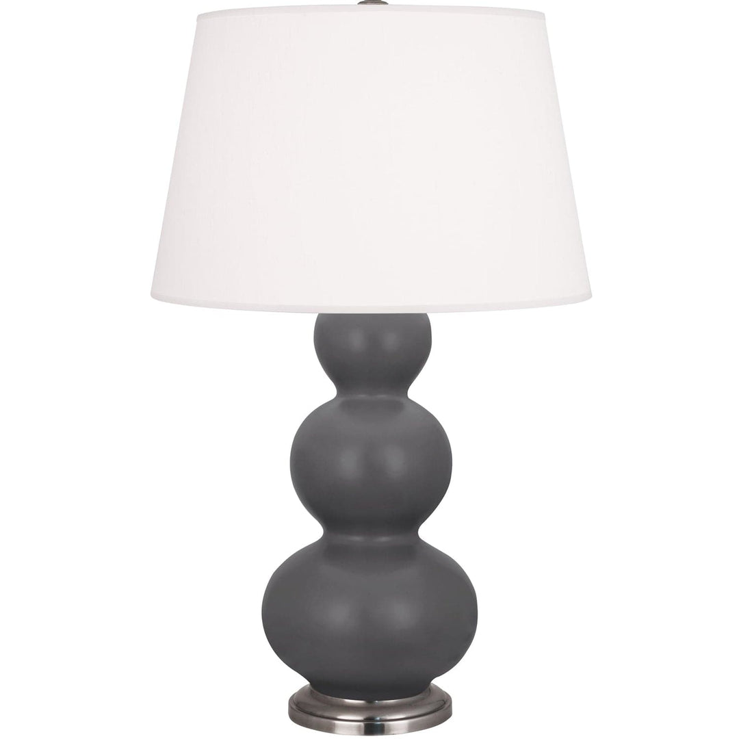 Triple Gourd Table Lamp - Antique Silver 32.75"H-Robert Abbey Fine Lighting-ABBEY-MCR42-Table LampsMatte Ash-33-France and Son