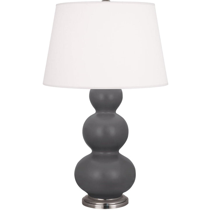 Triple Gourd Table Lamp - Antique Silver 32.75"H-Robert Abbey Fine Lighting-ABBEY-MCR42-Table LampsMatte Ash-33-France and Son