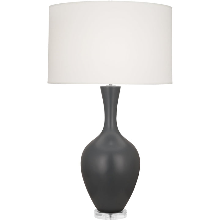 Audrey Table Lamp-Robert Abbey Fine Lighting-ABBEY-MCR80-Table LampsMatte Ash-30-France and Son