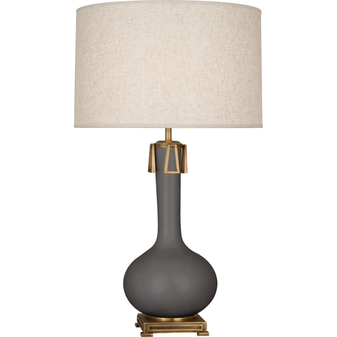 Athena Table Lamp-Robert Abbey Fine Lighting-ABBEY-MCR92-Table LampsMatte Ash-28-France and Son