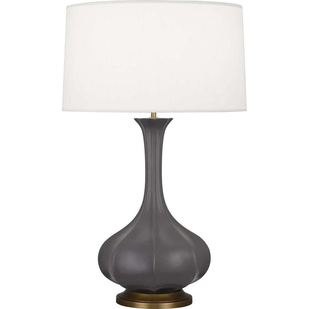 Pike Table Lamp - Aged Brass Base-Robert Abbey Fine Lighting-ABBEY-MCR94-Table LampsMatte Ash-17-France and Son
