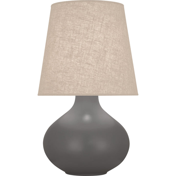 June Table Lamp - Buff Linen Shade-Robert Abbey Fine Lighting-ABBEY-MCR98-Table LampsMatte Ash-29-France and Son