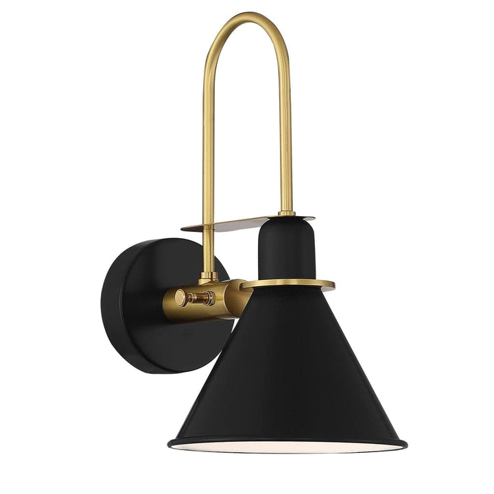 Medford 1 Light Wall Mount-Crystorama Lighting Company-CRYSTO-MED-B5501-MK-Wall LightingMatte Black-1-France and Son