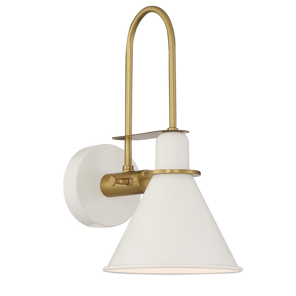 Medford 1 Light Wall Mount-Crystorama Lighting Company-CRYSTO-MED-B5501-WH-Wall LightingWhite-2-France and Son