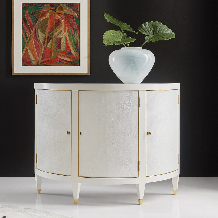 Shagreen Half Round Cabinet-Modern History-MODERN-MH789F02-Bookcases & Cabinets-1-France and Son