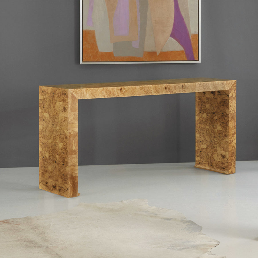Slab Console - Olive Ash Burl-Modern History-MODERN-MH934F01-Console TablesLarge-1-France and Son