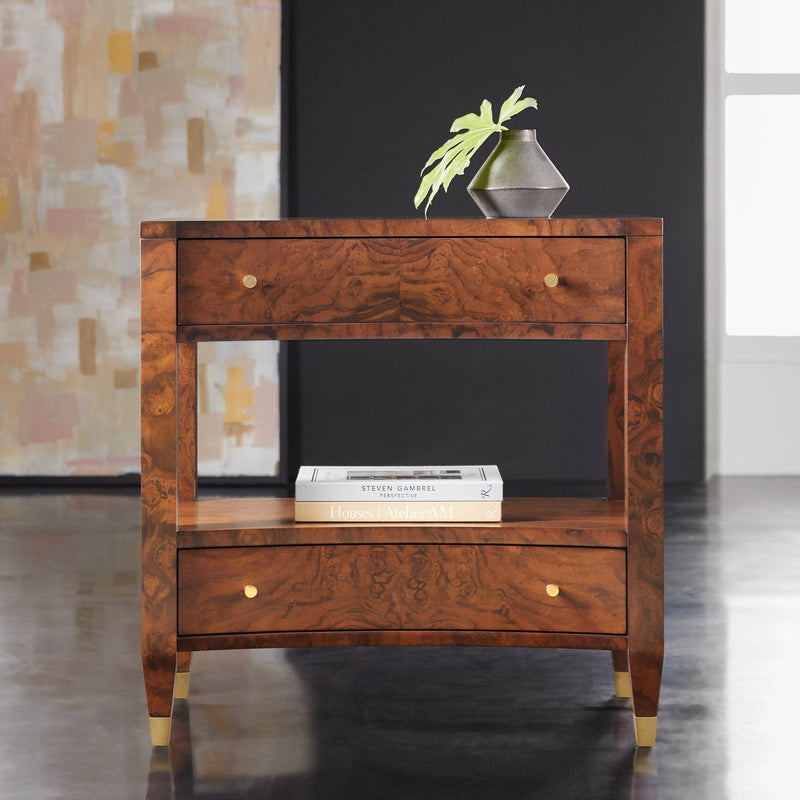 Concave Nightstand-Walnut Burl-Modern History-MODERN-MH964F02-Nightstands-1-France and Son