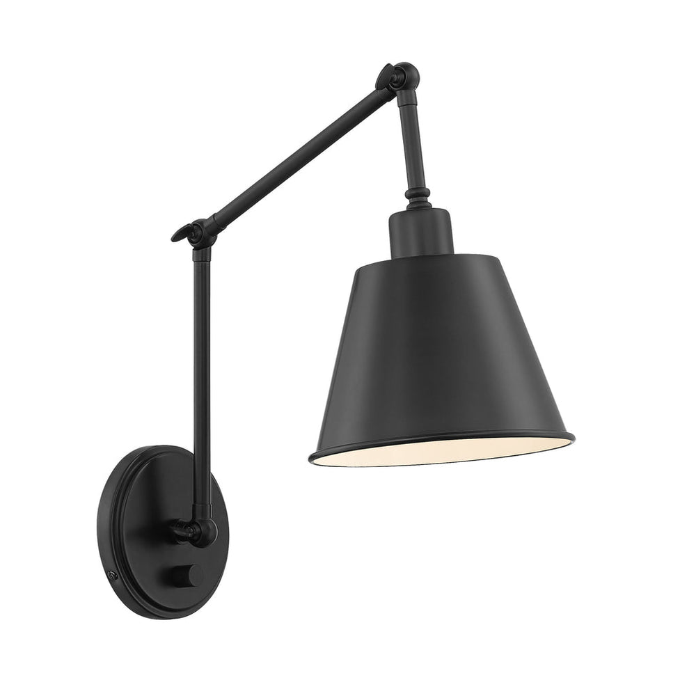 Mitchell 1 Light Wall Mount-Crystorama Lighting Company-CRYSTO-MIT-A8021-MK-Wall LightingMatte Black-2-France and Son
