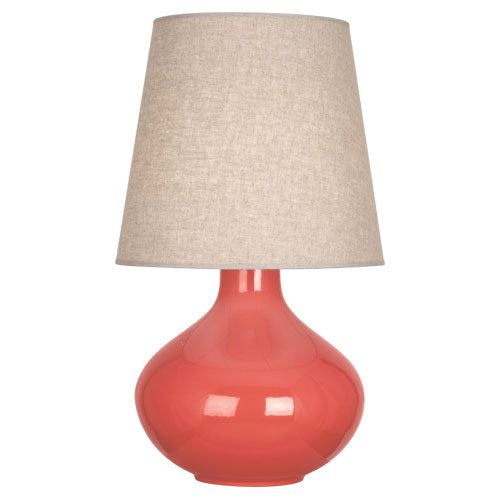 June Table Lamp - Buff Linen Shade-Robert Abbey Fine Lighting-ABBEY-ML991-Table LampsMelon-21-France and Son