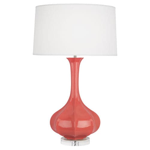 Pike Table Lamp - Lucite Base-Robert Abbey Fine Lighting-ABBEY-ML996-Table LampsMelon-16-France and Son