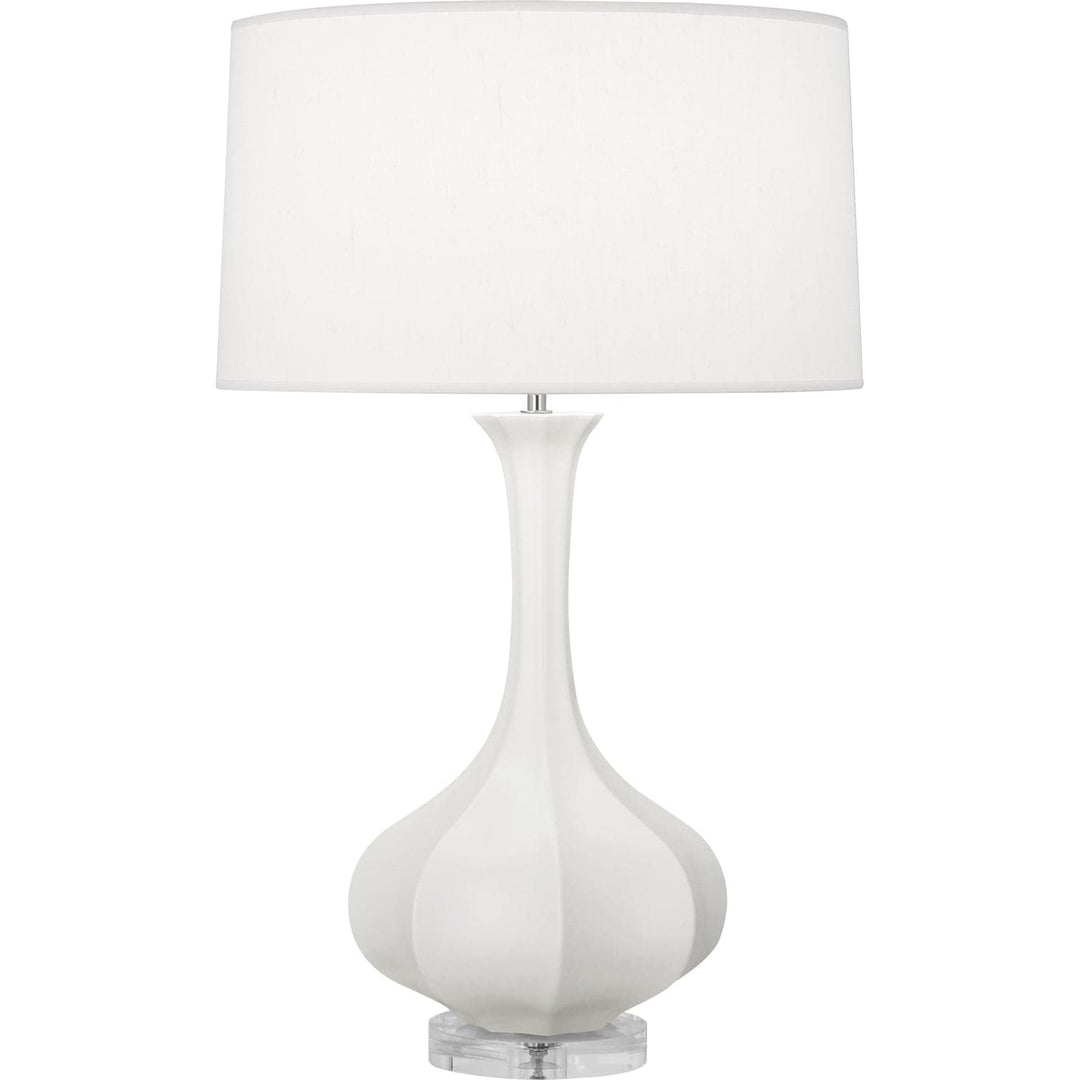 Pike Table Lamp - Lucite Base-Robert Abbey Fine Lighting-ABBEY-MLY96-Table LampsMatte Lily-28-France and Son
