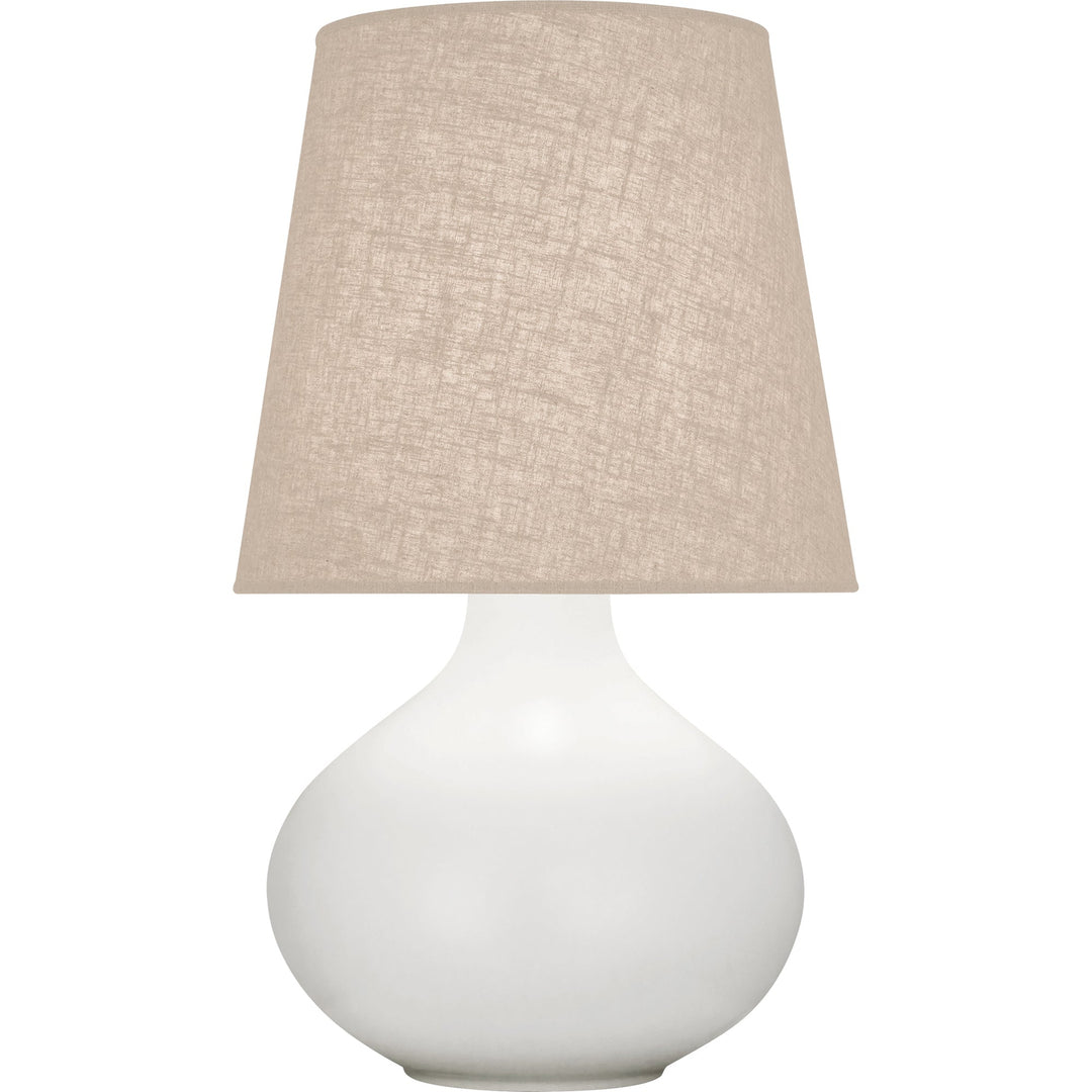 June Table Lamp - Buff Linen Shade-Robert Abbey Fine Lighting-ABBEY-MLY98-Table LampsMatte Lily-32-France and Son