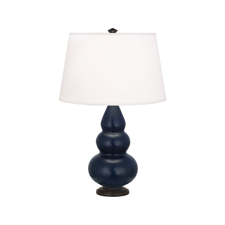 Small Short Gourd Accent Lamp - Deep Patina Bronze 24.375"H-Robert Abbey Fine Lighting-ABBEY-MMB31-Table LampsMatte Midnight Blue-15-France and Son