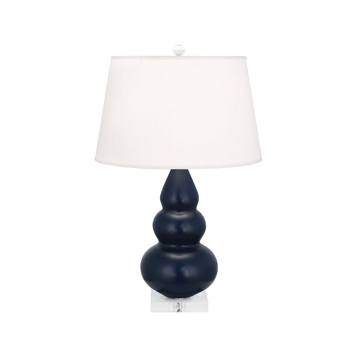 Small Short Gourd Accent Lamp - Lucite Base 24.375"H-Robert Abbey Fine Lighting-ABBEY-MMB33-Table LampsMatte Midnight Blue-16-France and Son
