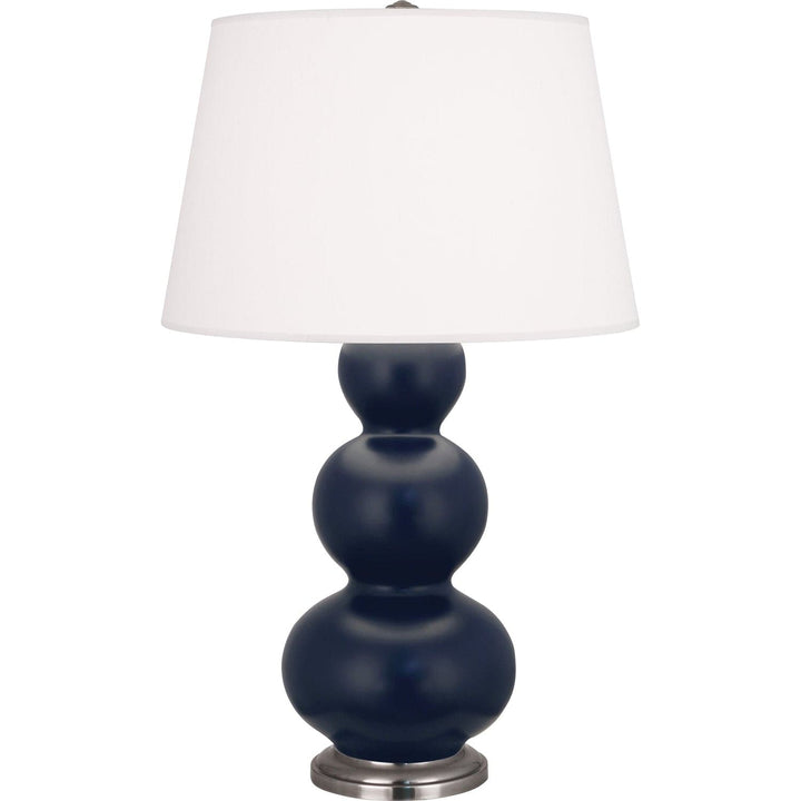 Triple Gourd Table Lamp - Antique Silver 32.75"H-Robert Abbey Fine Lighting-ABBEY-MMB42-Table LampsMatte Midnight Blue-31-France and Son