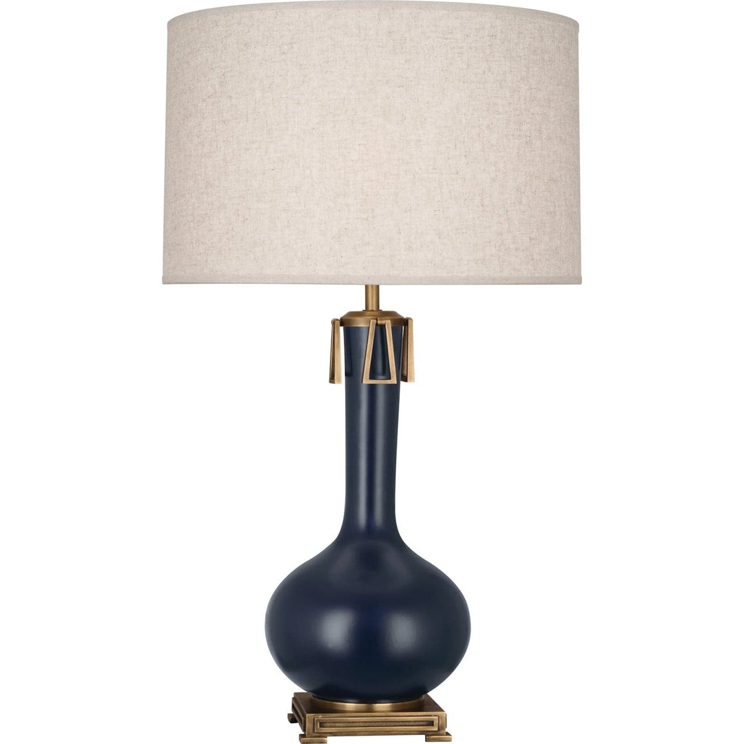 Athena Table Lamp-Robert Abbey Fine Lighting-ABBEY-MMB92-Table LampsMatte Midnight Blue-30-France and Son