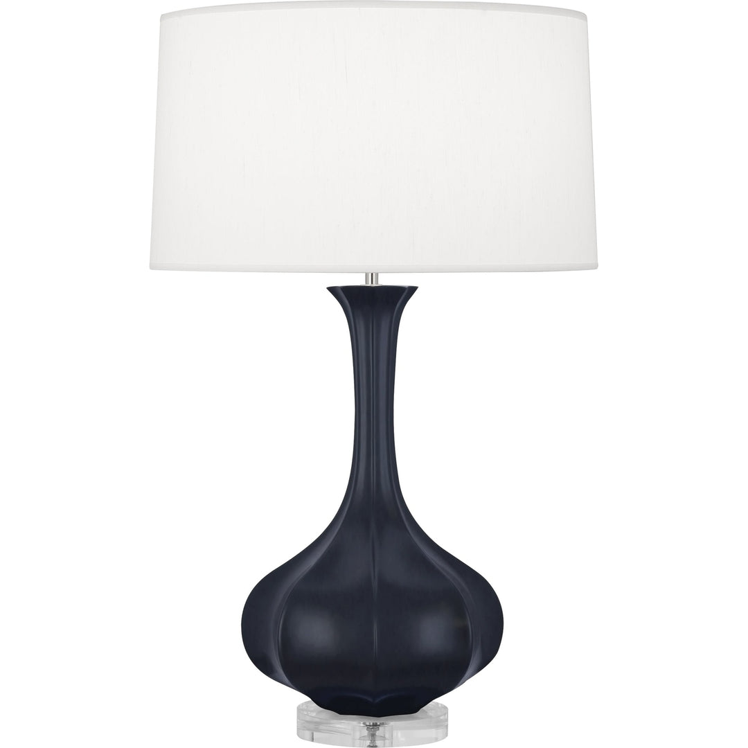 Pike Table Lamp - Lucite Base-Robert Abbey Fine Lighting-ABBEY-MMB96-Table LampsMatte Midnight Blue-1-France and Son