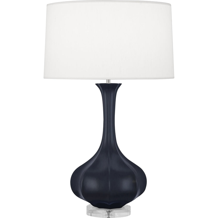 Pike Table Lamp - Lucite Base-Robert Abbey Fine Lighting-ABBEY-MMB96-Table LampsMatte Midnight Blue-1-France and Son