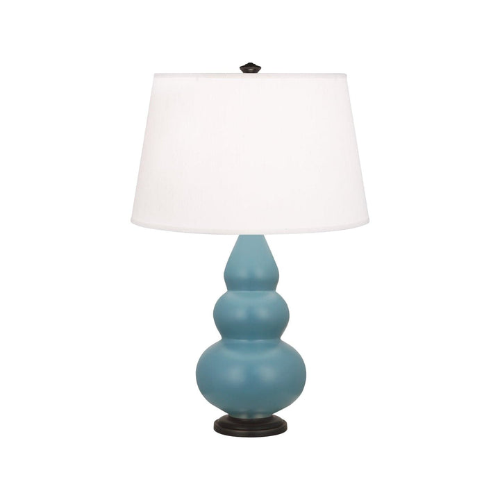 Small Short Gourd Accent Lamp - Deep Patina Bronze 24.375"H-Robert Abbey Fine Lighting-ABBEY-MOB31-Table LampsMatte Steel Blue-16-France and Son