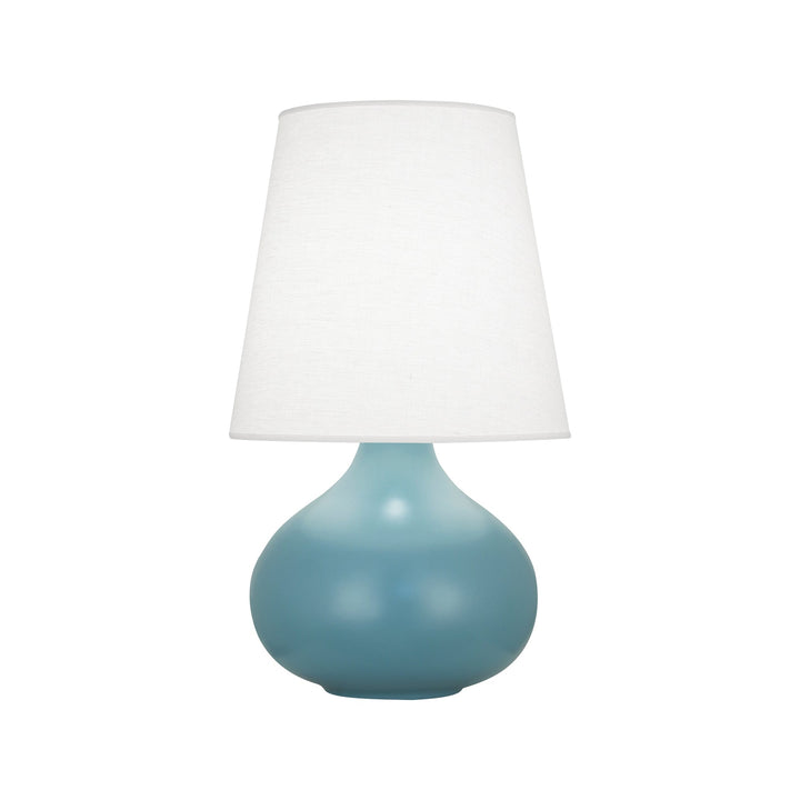 June Accent Lamp-Robert Abbey Fine Lighting-ABBEY-MOB93-Table LampsMatte Steel Blue-Oyster-125-France and Son