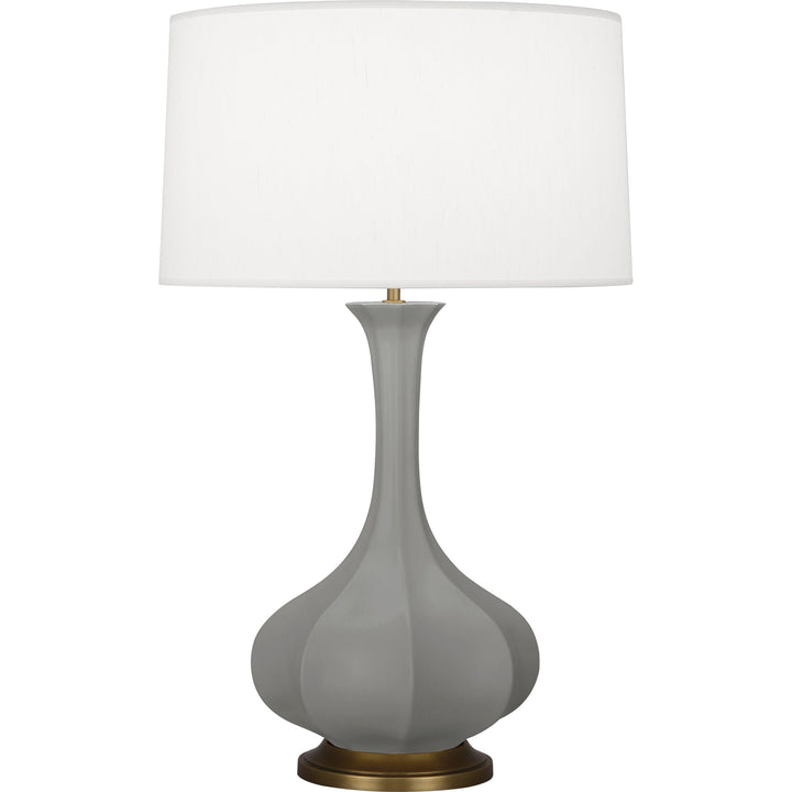 Pike Table Lamp - Aged Brass Base-Robert Abbey Fine Lighting-ABBEY-MST94-Table LampsMatte Smoky Taupe-20-France and Son