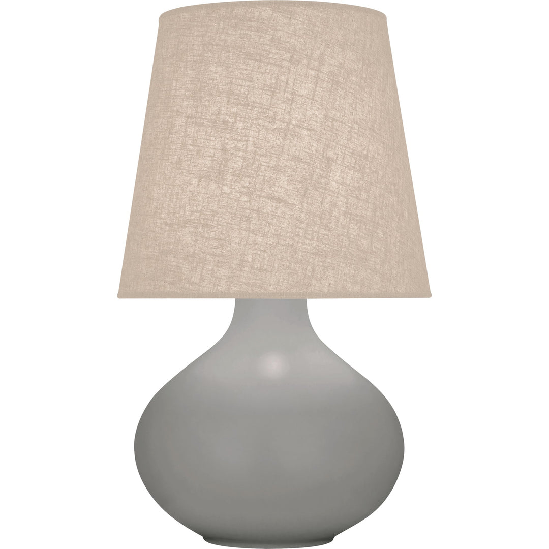 June Table Lamp - Buff Linen Shade-Robert Abbey Fine Lighting-ABBEY-MST98-Table LampsMatte Smoky Taupe-23-France and Son