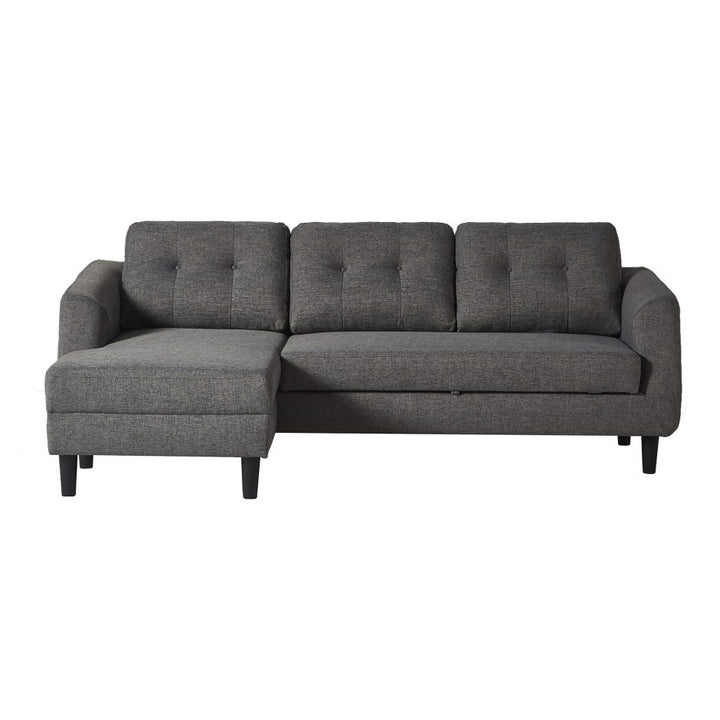 Belagio Sofa Bed With Chaise Charcoal Left-Moes-MOE-MT-1019-07-L-Sofas-3-France and Son