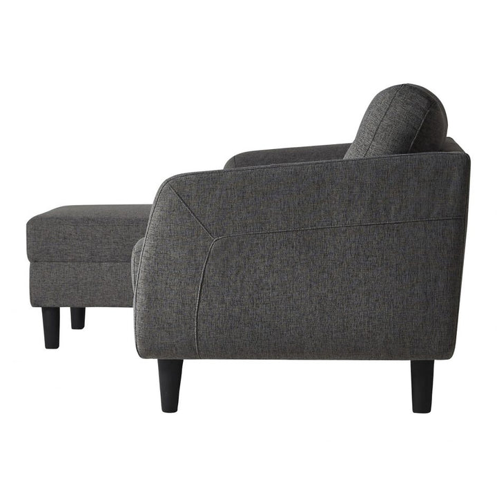 Belagio Sofa Bed With Chaise Charcoal Left-Moes-MOE-MT-1019-07-L-Sofas-4-France and Son