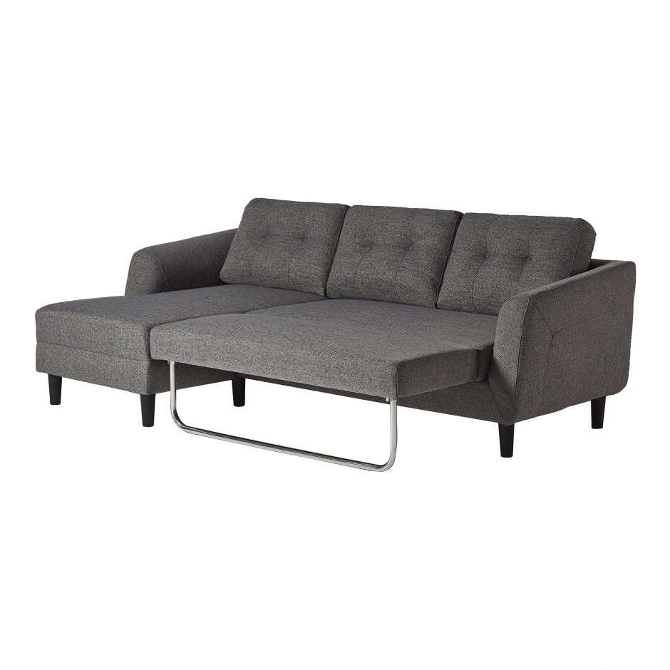 Belagio Sofa Bed With Chaise Charcoal Left-Moes-MOE-MT-1019-07-L-Sofas-2-France and Son