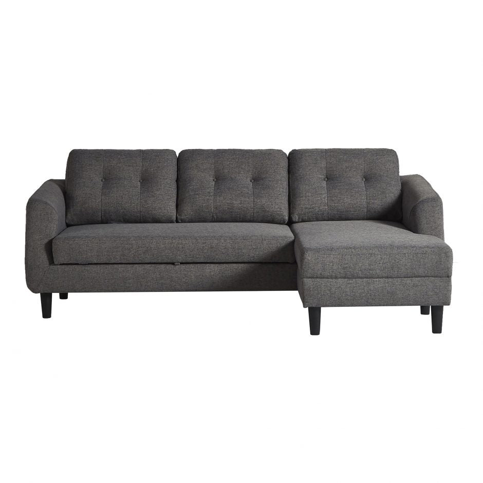 Belagio Sofa Bed With Chaise Charcoal Right-Moes-MOE-MT-1019-07-R-Sofas-2-France and Son