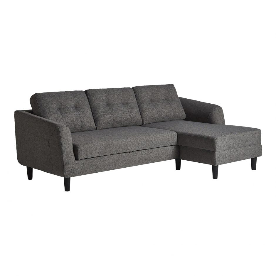 Belagio Sofa Bed With Chaise Charcoal Right-Moes-MOE-MT-1019-07-R-Sofas-1-France and Son