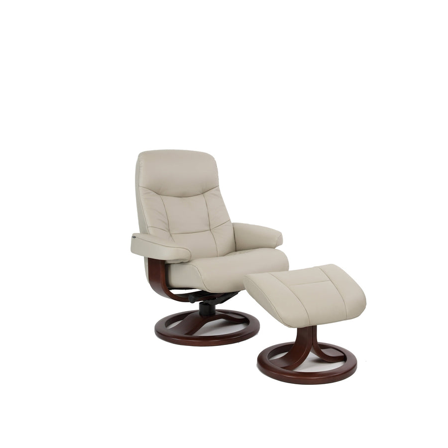 Muldal R Large Chair with Footstool Soft Parts-Fjords-FJORDS-896UPI-001-Lounge ChairsNordic Line Leather Sandel 121-1-France and Son