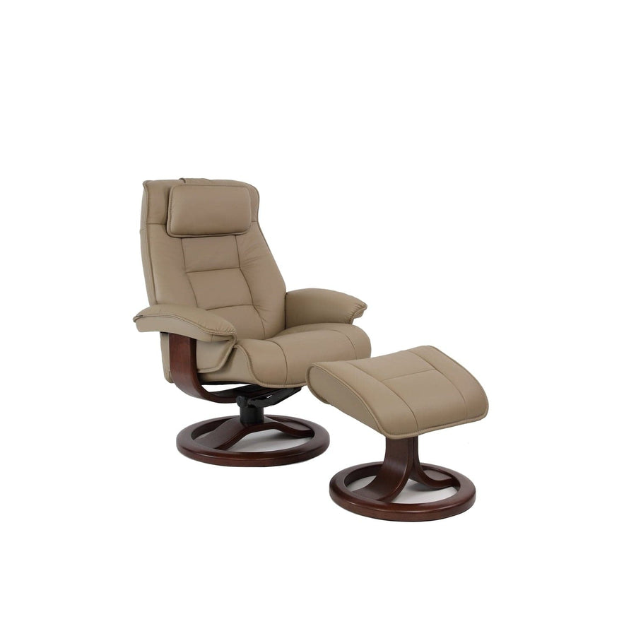 Mustang R Small Recliner with Footstool-Fjords-FJORDS-910UPI-003-Lounge ChairsNL Stone-1-France and Son