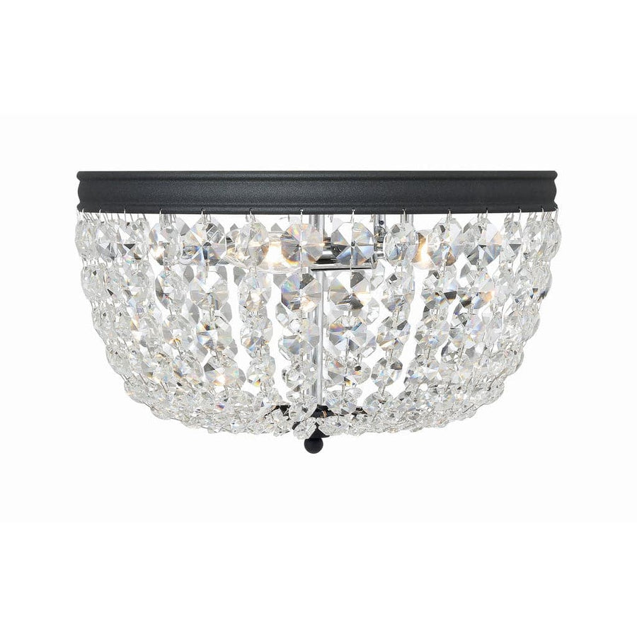 Nola 3 Light Ceiling Mount-Crystorama Lighting Company-CRYSTO-NOL-314-BF-CL-MWP-Flush MountsBlack Forged Metal-1-France and Son