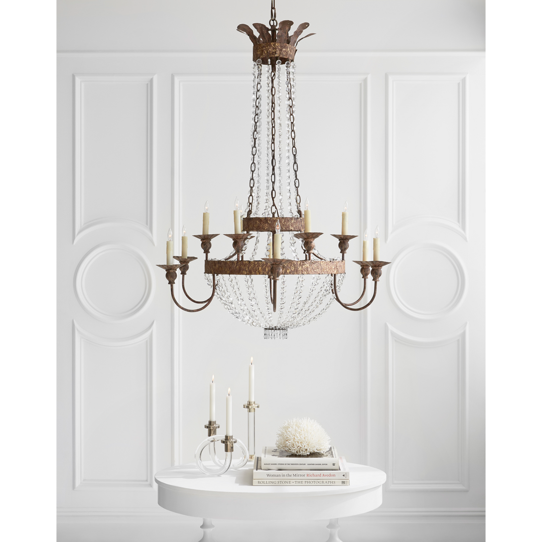 Lyonett Large Chandelier-Visual Comfort-VISUAL-NW 5016AGP-CG-Chandeliers-2-France and Son