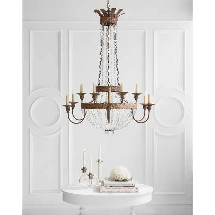 Lyonett Large Chandelier-Visual Comfort-VISUAL-NW 5016AGP-CG-Chandeliers-2-France and Son