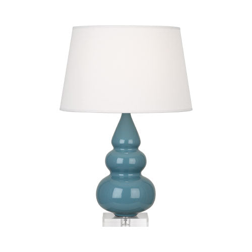 Small Short Gourd Accent Lamp - Lucite Base 24.375"H-Robert Abbey Fine Lighting-ABBEY-OB33X-Table LampsSteel Blue-6-France and Son