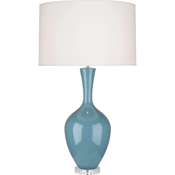 Audrey Table Lamp-Robert Abbey Fine Lighting-ABBEY-OB980-Table LampsSteel Blue-24-France and Son