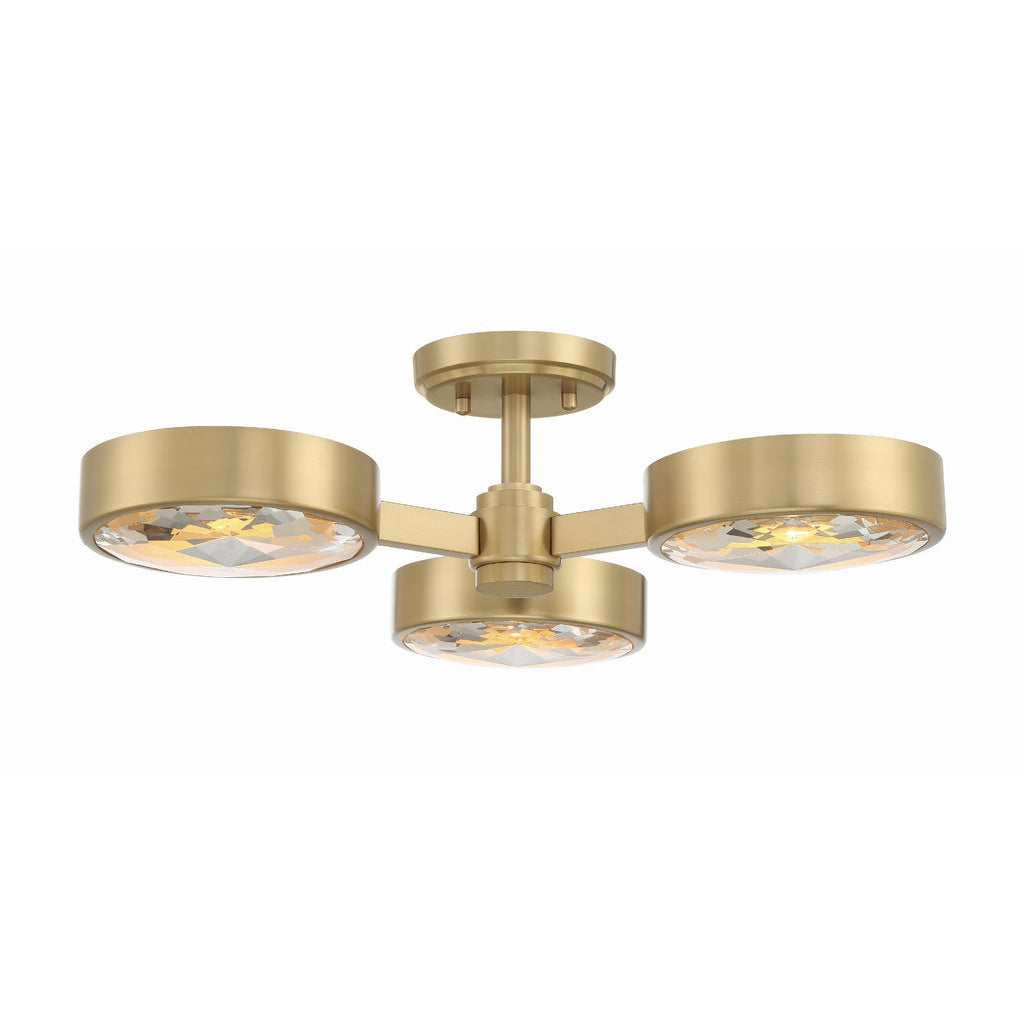 Orson 3 Light Modern Gold Ceiling Mount-Crystorama Lighting Company-CRYSTO-ORS-733-MG-Flush Mounts-1-France and Son