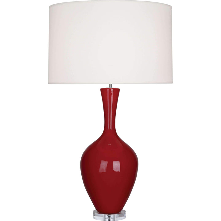 Audrey Table Lamp-Robert Abbey Fine Lighting-ABBEY-OX980-Table LampsOxblood-18-France and Son