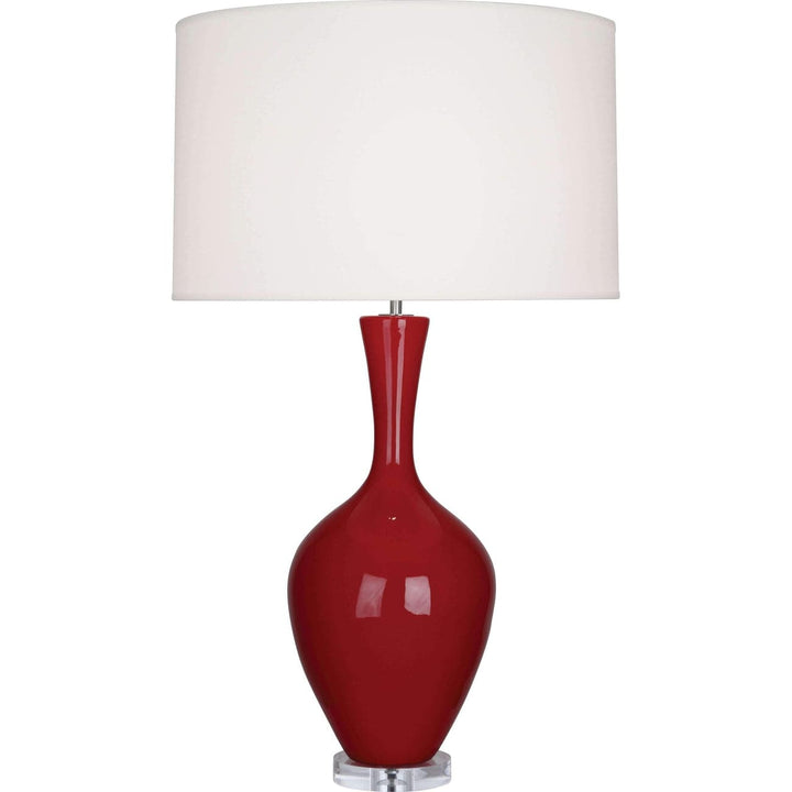 Audrey Table Lamp-Robert Abbey Fine Lighting-ABBEY-OX980-Table LampsOxblood-18-France and Son