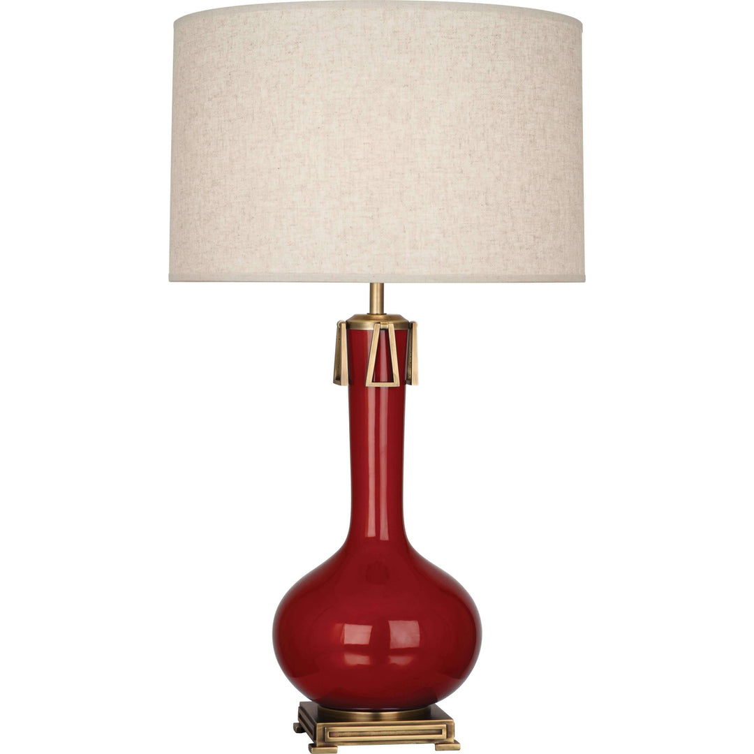 Athena Table Lamp-Robert Abbey Fine Lighting-ABBEY-OX992-Table LampsOxblood-18-France and Son