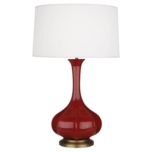 Pike Table Lamp - Aged Brass Base-Robert Abbey Fine Lighting-ABBEY-OX994-Table LampsOxblood-26-France and Son