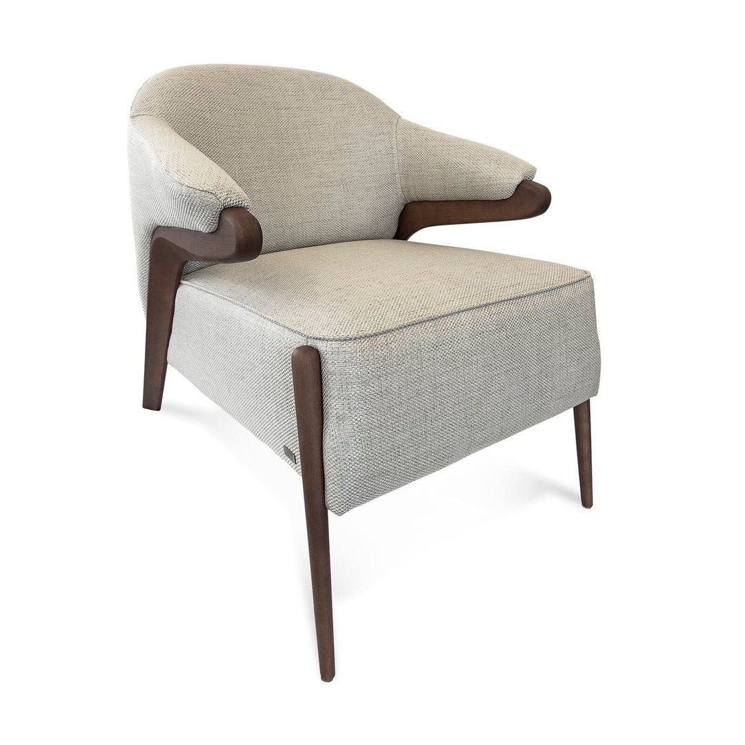 Uultis Osa Solid Wood Armchair-Uultis-UULTIS-50094406-Lounge ChairsWalnut / Beige-3-France and Son