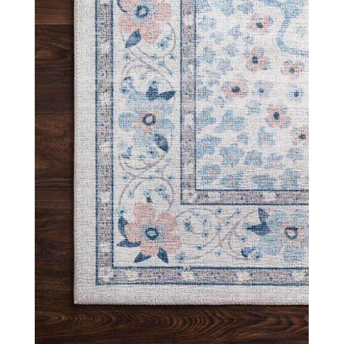 Rifle Paper Co Palais Snow/Sky Area Rug-Rifle Paper Co x Loloi-LOLOI-PALAPAL-02SNOSC2339-Rugs2'-3" x 3'-9"-4-France and Son