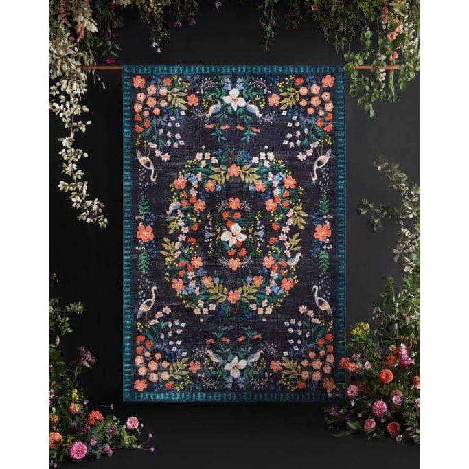 Rifle Paper Co Palais Black/Multi Area Rug-Rifle Paper Co x Loloi-LOLOI-PALAPAL-03BLML2339-Rugs2'-3" x 3'-9"-6-France and Son