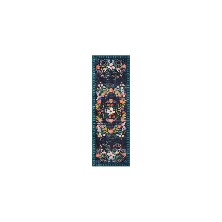 Rifle Paper Co Palais Black/Multi Area Rug-Rifle Paper Co x Loloi-LOLOI-PALAPAL-03BLML2350-Rugs2'-3" x 5'-0"-4-France and Son