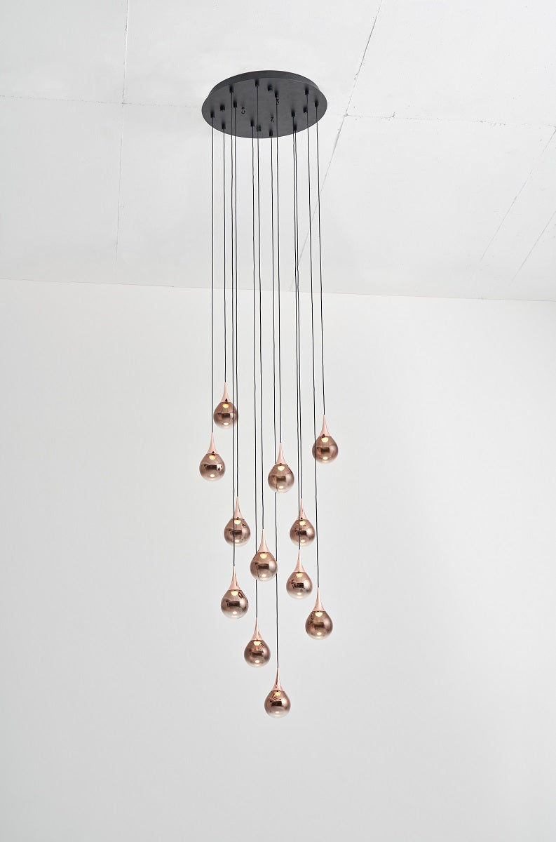 Pao Pao 12 Light Pendant-Seed Design-SEED-SLD-1013P12-CPR-PendantsWithout ring-Copper-8-France and Son