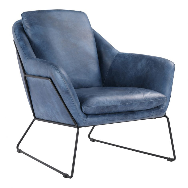 Greer Club Chair Blue-Moes-MOE-PK-1056-19-Lounge Chairs-1-France and Son