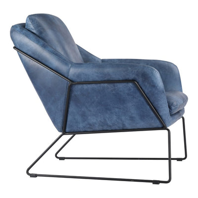 Greer Club Chair Blue-Moes-MOE-PK-1056-19-Lounge Chairs-4-France and Son